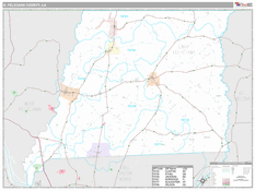 East Feliciana Parish (County), LA Digital Map Premium Style